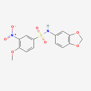 N-(1,3-benzodioxol-5-yl)-4-methoxy-3-nitrobenzenesulfonamide