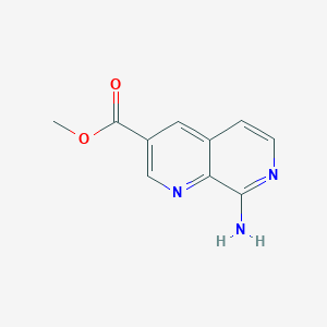 molecular formula C10H9N3O2 B2873711 Methyl 8-amino-1,7-naphthyridine-3-carboxylate CAS No. 2241130-57-2