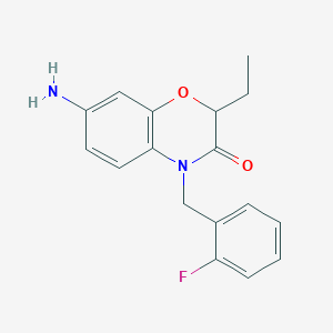 7-amino-2-ethyl-4-[(2-fluorophenyl)methyl]-3,4-dihydro-2H-1,4-benzoxazin-3-one