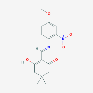 2-(((4-Methoxy-2-nitrophenyl)amino)methylene)-5,5-dimethylcyclohexane-1,3-dione