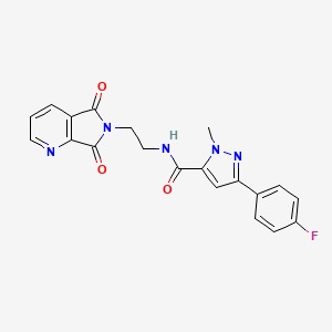 N-(2-(5,7-dioxo-5H-pyrrolo[3,4-b]pyridin-6(7H)-yl)ethyl)-3-(4-fluorophenyl)-1-methyl-1H-pyrazole-5-carboxamide