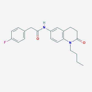 molecular formula C21H23FN2O2 B2873722 N-(1-butyl-2-oxo-1,2,3,4-tetrahydroquinolin-6-yl)-2-(4-fluorophenyl)acetamide CAS No. 954661-41-7