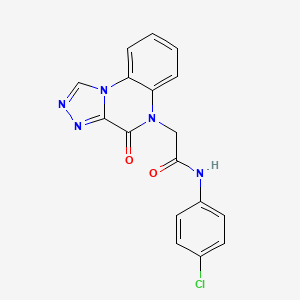 molecular formula C17H12ClN5O2 B2873724 N-(4-chlorophenyl)-2-{4-oxo-4H,5H-[1,2,4]triazolo[4,3-a]quinoxalin-5-yl}acetamide CAS No. 1358309-24-6