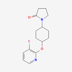 1-{4-[(3-Fluoropyridin-2-yl)oxy]cyclohexyl}pyrrolidin-2-one
