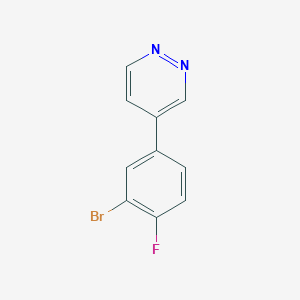 molecular formula C10H6BrFN2 B2873732 4-(3-Bromo-4-fluorophenyl)pyridazine CAS No. 2402828-74-2