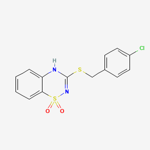 3-((4-chlorobenzyl)thio)-4H-benzo[e][1,2,4]thiadiazine 1,1-dioxide