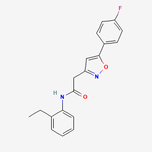 molecular formula C19H17FN2O2 B2873738 N-(2-ethylphenyl)-2-[5-(4-fluorophenyl)-1,2-oxazol-3-yl]acetamide CAS No. 952978-02-8