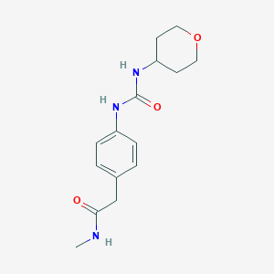 N-methyl-2-(4-(3-(tetrahydro-2H-pyran-4-yl)ureido)phenyl)acetamide