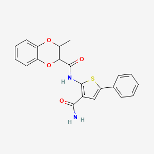 N-(3-carbamoyl-5-phenylthiophen-2-yl)-3-methyl-2,3-dihydrobenzo[b][1,4]dioxine-2-carboxamide