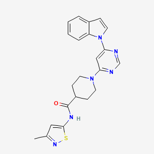 1-(6-(1H-indol-1-yl)pyrimidin-4-yl)-N-(3-methylisothiazol-5-yl)piperidine-4-carboxamide