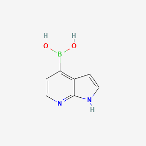 molecular formula C7H7BN2O2 B2873790 1H-Pyrrolo[2,3-B]pyridin-4-ylboronic acid CAS No. 1246761-84-1; 62893-54-3