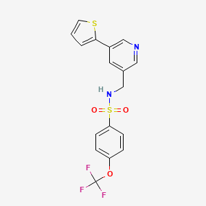 N-((5-(thiophen-2-yl)pyridin-3-yl)methyl)-4-(trifluoromethoxy)benzenesulfonamide