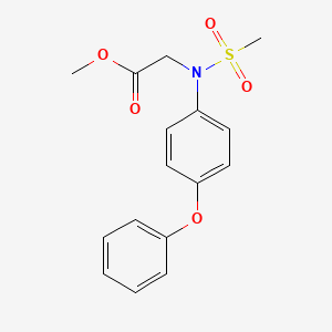 molecular formula C16H17NO5S B2873816 methyl N-(methylsulfonyl)-N-(4-phenoxyphenyl)glycinate CAS No. 311785-70-3
