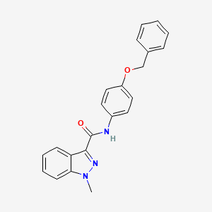 molecular formula C22H19N3O2 B2873818 N-[4-(benzyloxy)phenyl]-1-methyl-1H-indazole-3-carboxamide CAS No. 2310145-45-8