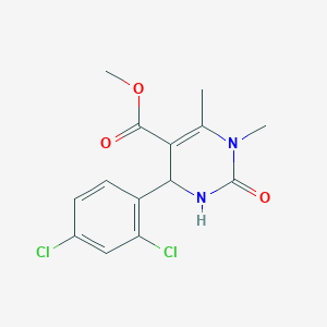 molecular formula C14H14Cl2N2O3 B2873828 Methyl 4-(2,4-dichlorophenyl)-1,6-dimethyl-2-oxo-1,2,3,4-tetrahydropyrimidine-5-carboxylate CAS No. 324069-19-4