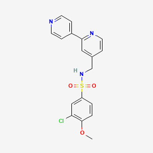 molecular formula C18H16ClN3O3S B2873859 N-([2,4'-bipyridin]-4-ylmethyl)-3-chloro-4-methoxybenzenesulfonamide CAS No. 2034394-05-1