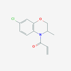 B2873868 1-(7-Chloro-3-methyl-2,3-dihydro-1,4-benzoxazin-4-yl)prop-2-en-1-one CAS No. 2361657-71-6