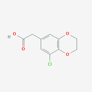 molecular formula C10H9ClO4 B2873931 (8-Chloro-2,3-dihydro-benzo[1,4]dioxin-6-yl)-acetic acid CAS No. 878466-37-6