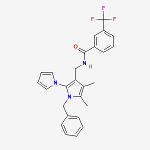 molecular formula C26H24F3N3O B2873965 N-({1'-benzyl-4',5'-dimethyl-1'H-[1,2'-bipyrrole]-3'-yl}methyl)-3-(trifluoromethyl)benzamide CAS No. 478077-17-7