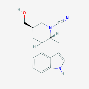 molecular formula C16H17N3O B028740 (8beta)-8-(Hydroxymethyl)ergoline-6-carbonitrile CAS No. 108895-69-8