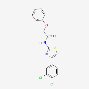 molecular formula C17H12Cl2N2O2S B2874005 N-[4-(3,4-dichlorophenyl)-1,3-thiazol-2-yl]-2-phenoxyacetamide CAS No. 476285-33-3