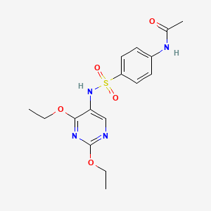 molecular formula C16H20N4O5S B2874020 N-(4-(N-(2,4-diethoxypyrimidin-5-yl)sulfamoyl)phenyl)acetamide CAS No. 101428-74-4