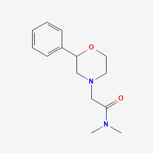 molecular formula C14H20N2O2 B2874025 N,N-dimethyl-2-(2-phenylmorpholin-4-yl)acetamide CAS No. 1225334-82-6
