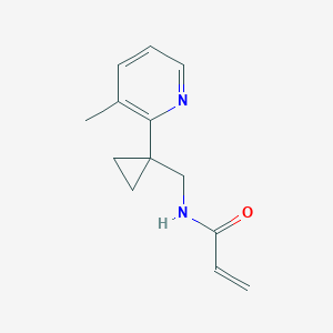 molecular formula C13H16N2O B2874028 N-[[1-(3-Methylpyridin-2-yl)cyclopropyl]methyl]prop-2-enamide CAS No. 2308293-32-3