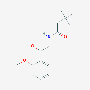 molecular formula C16H25NO3 B2874029 N-[2-methoxy-2-(2-methoxyphenyl)ethyl]-3,3-dimethylbutanamide CAS No. 1798625-45-2