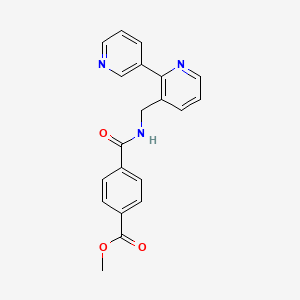 molecular formula C20H17N3O3 B2874035 Methyl 4-(([2,3'-bipyridin]-3-ylmethyl)carbamoyl)benzoate CAS No. 2034247-44-2