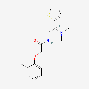 molecular formula C17H22N2O2S B2874040 N-(2-(dimethylamino)-2-(thiophen-2-yl)ethyl)-2-(o-tolyloxy)acetamide CAS No. 941896-07-7