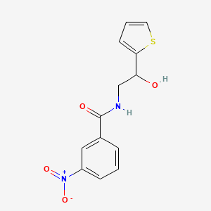 molecular formula C13H12N2O4S B2874045 N-(2-hydroxy-2-(thiophen-2-yl)ethyl)-3-nitrobenzamide CAS No. 1704526-23-7