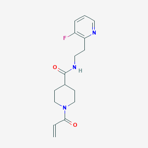 molecular formula C16H20FN3O2 B2874053 N-[2-(3-Fluoropyridin-2-yl)ethyl]-1-prop-2-enoylpiperidine-4-carboxamide CAS No. 2361861-42-7