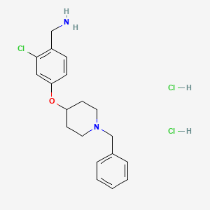 (4-(1-Benzylpiperidin-4-yloxy)-2-chlorophenyl)methanamine dihydrochloride