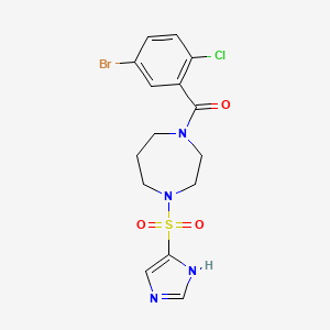 (4-((1H-imidazol-4-yl)sulfonyl)-1,4-diazepan-1-yl)(5-bromo-2-chlorophenyl)methanone