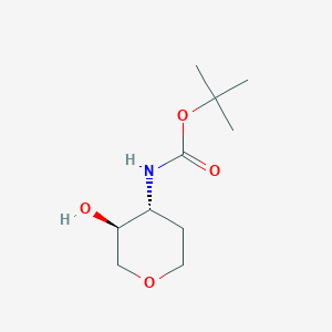molecular formula C10H19NO4 B2874070 tert-butyl N-[(3S,4R)-3-hydroxytetrahydropyran-4-yl]carbamate CAS No. 2408937-23-3