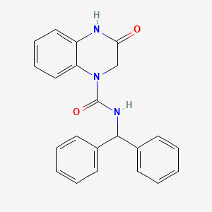 molecular formula C22H19N3O2 B2874099 N-benzhydryl-3-oxo-3,4-dihydroquinoxaline-1(2H)-carboxamide CAS No. 1207015-72-2