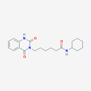 molecular formula C20H27N3O3 B2874104 N-cyclohexyl-6-(2,4-dioxo-1,2,3,4-tetrahydroquinazolin-3-yl)hexanamide CAS No. 896381-47-8