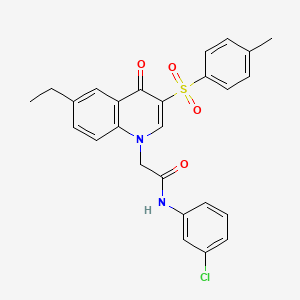 molecular formula C26H23ClN2O4S B2874119 N-(3-chlorophenyl)-2-[6-ethyl-3-(4-methylbenzenesulfonyl)-4-oxo-1,4-dihydroquinolin-1-yl]acetamide CAS No. 902278-80-2