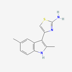 molecular formula C13H13N3S B2874120 4-(2,5-dimethyl-1H-indol-3-yl)-1,3-thiazol-2-amine CAS No. 893730-53-5