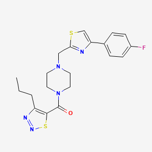 (4-((4-(4-Fluorophenyl)thiazol-2-yl)methyl)piperazin-1-yl)(4-propyl-1,2,3-thiadiazol-5-yl)methanone