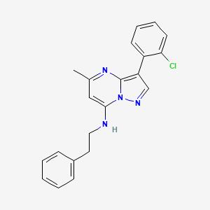 3-(2-chlorophenyl)-5-methyl-N-(2-phenylethyl)pyrazolo[1,5-a]pyrimidin-7-amine