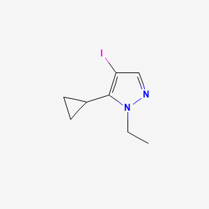 molecular formula C8H11IN2 B2874144 5-Cyclopropyl-1-ethyl-4-iodo-1H-pyrazole CAS No. 1245822-76-7; 1458615-94-5