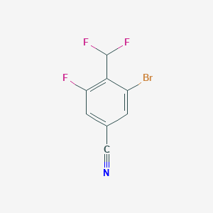 molecular formula C8H3BrF3N B2874166 3-Bromo-4-(difluoromethyl)-5-fluorobenzonitrile CAS No. 2248416-42-2