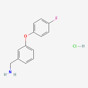 molecular formula C13H13ClFNO B2874187 (3-(4-Fluorophenoxy)phenyl)methanamine hydrochloride CAS No. 1185096-94-9