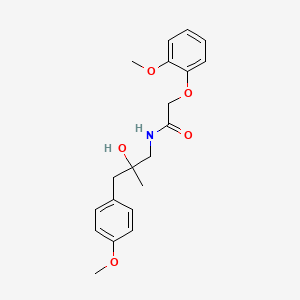 molecular formula C20H25NO5 B2874194 N-[2-hydroxy-3-(4-methoxyphenyl)-2-methylpropyl]-2-(2-methoxyphenoxy)acetamide CAS No. 1396884-35-7