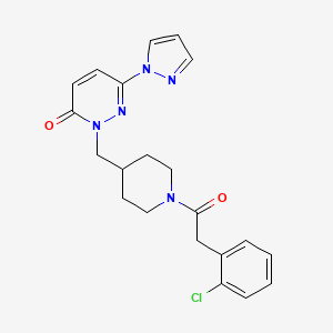 2-[[1-[2-(2-Chlorophenyl)acetyl]piperidin-4-yl]methyl]-6-pyrazol-1-ylpyridazin-3-one