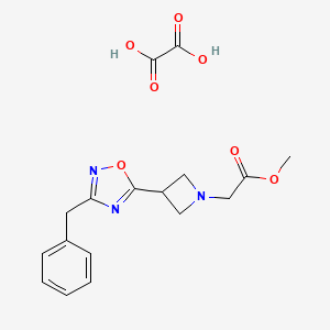 molecular formula C17H19N3O7 B2874217 Methyl 2-(3-(3-benzyl-1,2,4-oxadiazol-5-yl)azetidin-1-yl)acetate oxalate CAS No. 1351623-09-0