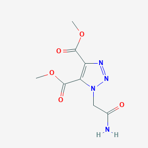 molecular formula C8H10N4O5 B2874219 dimethyl 1-(2-amino-2-oxoethyl)-1H-1,2,3-triazole-4,5-dicarboxylate CAS No. 1351772-76-3