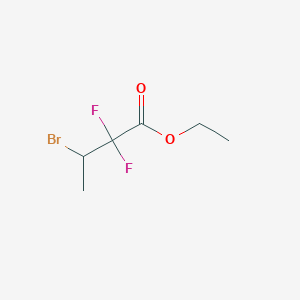 molecular formula C6H9BrF2O2 B2874221 Ethyl 3-bromo-2,2-difluorobutanoate CAS No. 2375259-72-4